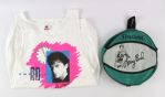 1984 circa Larry Bird Boston Celtics Backpack 23" x 45" Boston Celtics 1984 World Champs Rug & BJ Thomas Signed Tank Top - Lot of 3