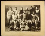 1899 Football Team w/ Union Suits and Mellon Ball 6x8 Vintage Photo on Mount