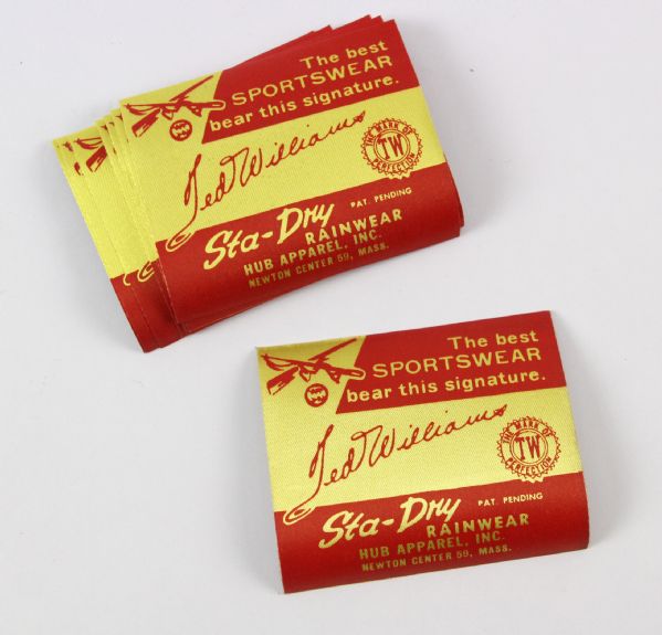 1960s Ted Williams Boston Red Sox Sta-Dry Rainwear Label (10)