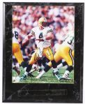 1990s Brett Favre Green Bay Packers Signed 11" x 13" Display (MEARS LOA)