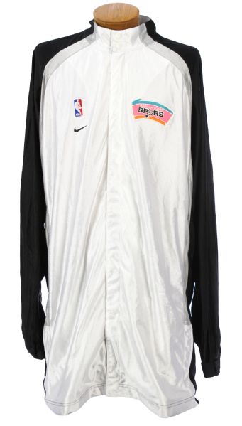 2001 Tim Duncan San Antonio Spurs Game Worn Warm Up Jacket (MEARS LOA)