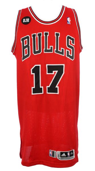 2014 Louis Amundson Chicago Bulls Game Worn Road Jersey w/ DJR Memorial Patch (MEARS LOA/Team LOA)