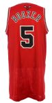 2014 Carlos Boozer Chicago Bulls Game Worn Playoff Road Jersey w/ DJR Memorial Patch (MEARS LOA/Team LOA)
