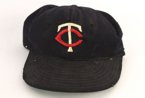 1974 Bill Hands Minnesota Twins Game Worn Cap (MEARS LOA)