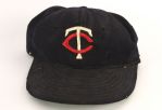 1974 Bill Hands Minnesota Twins Game Worn Cap (MEARS LOA)