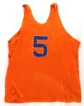 1952 or 1956 circa USA Olympic Basketball Orange Durene Game Worn Jersey (MEARS LOA)