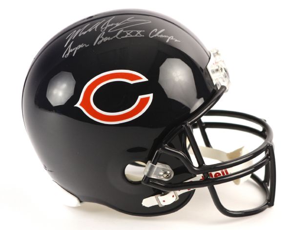 2000s Mike Singletary Chicago Bears Signed & Inscribed Full Size Display Helmet (PSA/DNA)