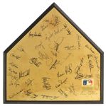 1992 Detroit Tigers Team Signed Home Plate w/ 35 Signatures Including Sparky Anderson, Alan Trammell, Lou Whitaker & More (JSA)