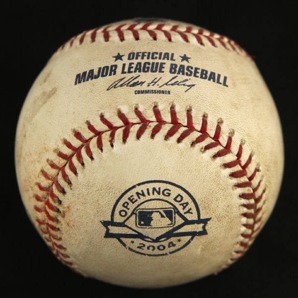 2004 (April 5) Pittsburgh Pirates Philadelphia Phillies PNC Park Game Used OML Selig Opening Day Baseball (MEARS LOA/MLB Hologram)