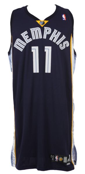 2007-08 Mike Conley Jr. Memphis Grizzlies Game Worn Road Jersey (MEARS LOA) Rookie Season