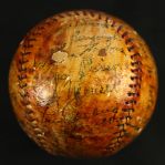 1928 New York Yankees World Series Champions Team Signed OAL Johnson Baseball w/ 27 Signatures Including Babe Ruth, Lou Gehrig, Leo Durocher & More (PSA/DNA)