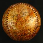 1928 New York Yankees World Series Champions Team Signed OAL Johnson Baseball w/ 27 Signatures Including Babe Ruth, Lou Gehrig, Leo Durocher & More (PSA/DNA)