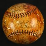 1928 New York Yankees World Series Champions Team Signed OAL Johnson Baseball w/ 27 Signatures Including Babe Ruth, Lou Gehrig, Leo Durocher & More (PSA/DNA)