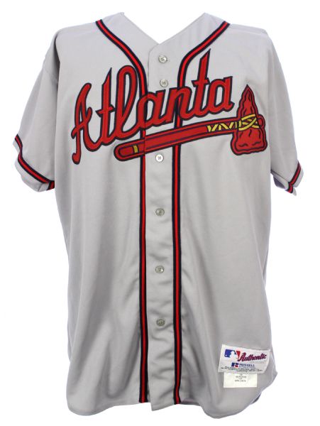 2003 John Smoltz Atlanta Braves Game Worn Road Jersey (MEARS LOA)