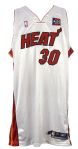 2005 (October 14) Earl Barron Miami Heat Preseason Game Worn Jersey w/ PR05 Patch (MEARS LOA)