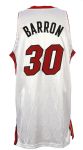 2005 (October 14) Earl Barron Miami Heat Preseason Game Worn Jersey w/ PR05 Patch (MEARS LOA)