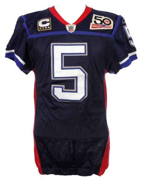 2009 (September 20) Trent Edwards Buffalo Bills Game Worn Home Jersey (MEARS LOA)