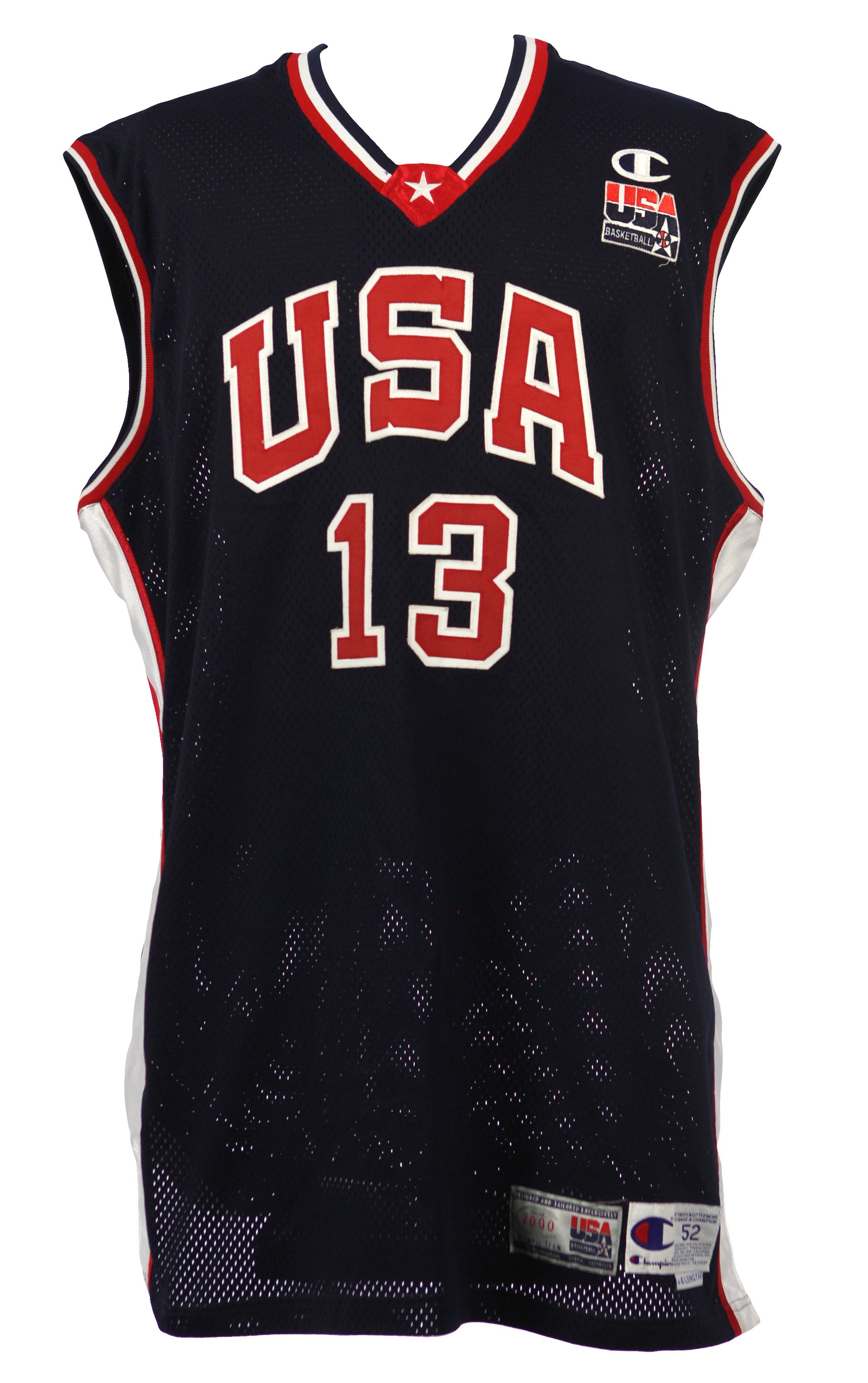 2000 Tim Duncan Team USA Game Used Basketball Jersey - MEARS LOA