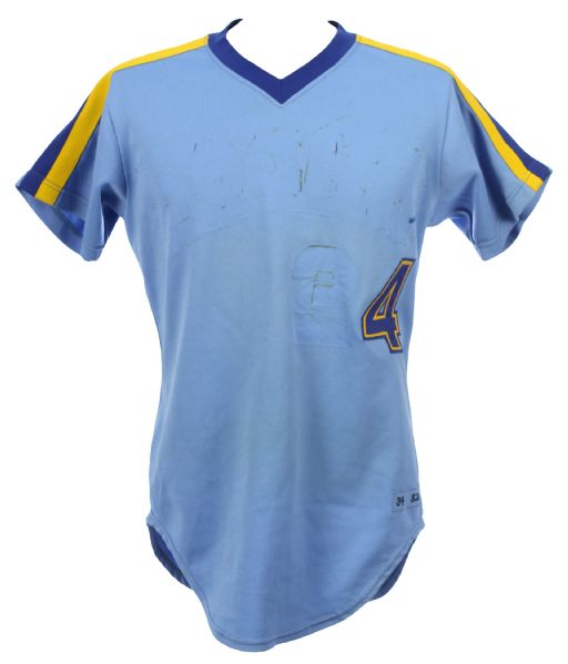 1982 Bob Stoddard Seattle Mariners Game Worn Road Jersey Shell (MEARS LOA)