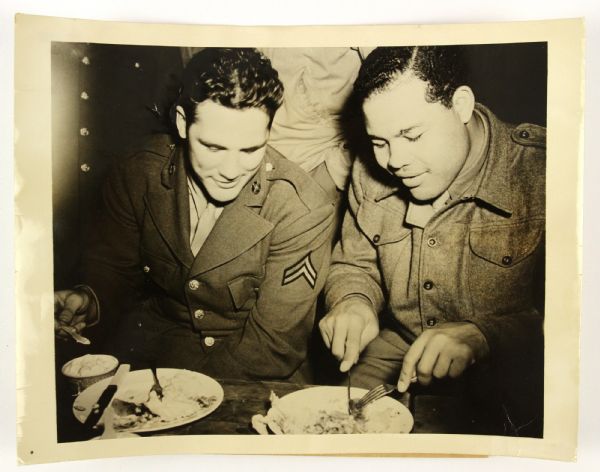 1944 Joe Louis Billy Conn US Army WWII Original 6.5" x 8.5" Photo (PSA/DNA Type 1) 