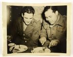 1944 Joe Louis Billy Conn US Army WWII Original 6.5" x 8.5" Photo (PSA/DNA Type 1) 