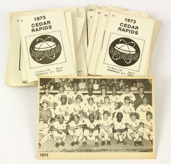 1972-74 Cedar Rapids Cardinals & Astros Trading Card Collection - Lot of 83