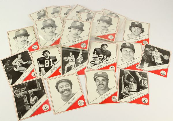 1979 Milwaukee Brewers Milwaukee Bucks Green Bay Packers Open Pantry Card Set - Lot of 9