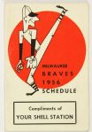 1956 Milwaukee Braves Pocket Schedule
