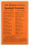 1943 Milwaukee Brewers American Association Pocket Schedule Envelope