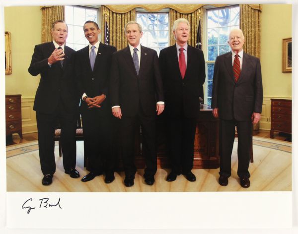 2000s George H.W. Bush 41st President of United States Signed 11" x 14" Photo (JSA)