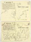 1967 Green Bay Packers Multi Signed Giant 6" x 9" Postcards - Lot of 2 (JSA)