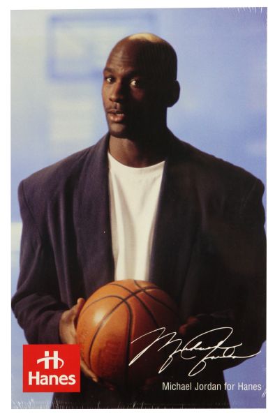 1990s Michael Jordan Chicago Bulls 11" x 17" Hanes Advertisment