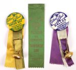 1967 Championship Game Green Bay Packers vs. Dallas Cowboys 1 ¾” Celluloid Pinback Button & Ribbon Collection (3) “Paul Muchinsky Collection”