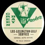 1960s Green Bay Packers Lee-Lexington Gulf Service 3 ¾” Celluloid Pinback Button (Paul Muchinsky Collection) “Only Known Example”