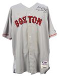 2004 Manny Ramirez Boston Red Sox Signed Game Worn Road Jersey (MEARS LOA/JSA/Player COA)