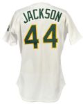 1989 Reggie Jackson Oakland A's Signed Team Issued Post Career Jersey (MEARS LOA & PSA/DNA)