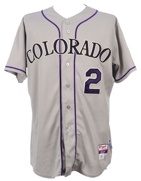 2012 Troy Tulowitzki Colorado Rockies Game Worn Road Jersey (MEARS LOA)