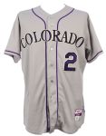 2012 Troy Tulowitzki Colorado Rockies Game Worn Road Jersey (MEARS LOA)
