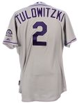 2012 Troy Tulowitzki Colorado Rockies Game Worn Road Jersey (MEARS LOA)