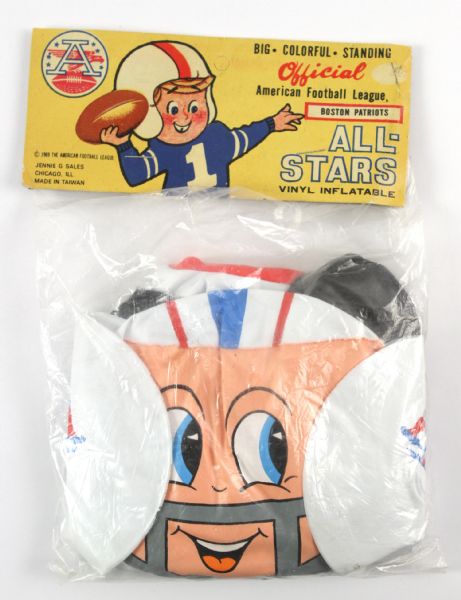 1969 AFL Boston Patriots All Stars Vinyl Inflatable Football Player MIP (Jennie G. Sales)