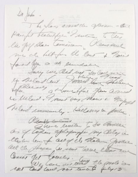 1967 (June 19) Vince Lombardi Green Bay Packers 1 Page Hand Written Letter “Final Training Camp in Green Bay” (JSA)