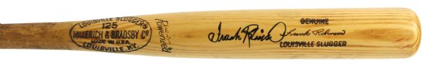 1973-75 Frank Robinson Angels/Indians Signed H&B Louisville Slugger Professional Model Game Used Bat (MEARS LOA & PSA/DNA)