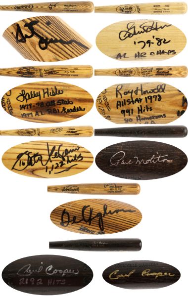 1970s-80s Game Used & Signed Professional Model Bat Collection - Lot of 14 w/ Robin Yount, Paul Molitor, Gorman Thomas & More (MEARS LOA/JSA)