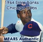 1964 Ernie Banks Chicago Cubs Game Worn Cap (MEARS LOA)