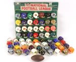 1980s NFL Gumball Machine Helmet Collection W/ Display Card (65+)