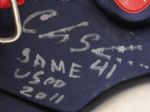 2011 Carlos Santana Cleveland Indians Signed Game Used Catcher's Equipment - Lot of 5 w/ Glove, Shin Guards, Chest Protector & Mask (MEARS LOA/JSA)