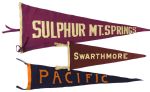 1940-70s Memorabilia Collection w/ Silver Tray, College Pennant, Store Display, Mini Bat & More