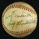 1973 Umpire Signed ONL Feeney Oakland A's New York Mets World Series Shea Stadium Game Used Baseball (MEARS LOA/JSA)