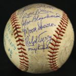 1960 (October 6) Pittsburgh Pirates New York Yankees Multi Signed ONL Giles Forbes Field World Series Game Used Baseball w/ 15 Signatures Including Berra, Ford, Groat & More (MEARS LOA/JSA)