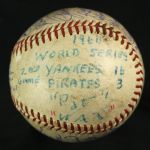 1960 (October 6) Pittsburgh Pirates New York Yankees Multi Signed ONL Giles Forbes Field World Series Game Used Baseball w/ 15 Signatures Including Berra, Ford, Groat & More (MEARS LOA/JSA)